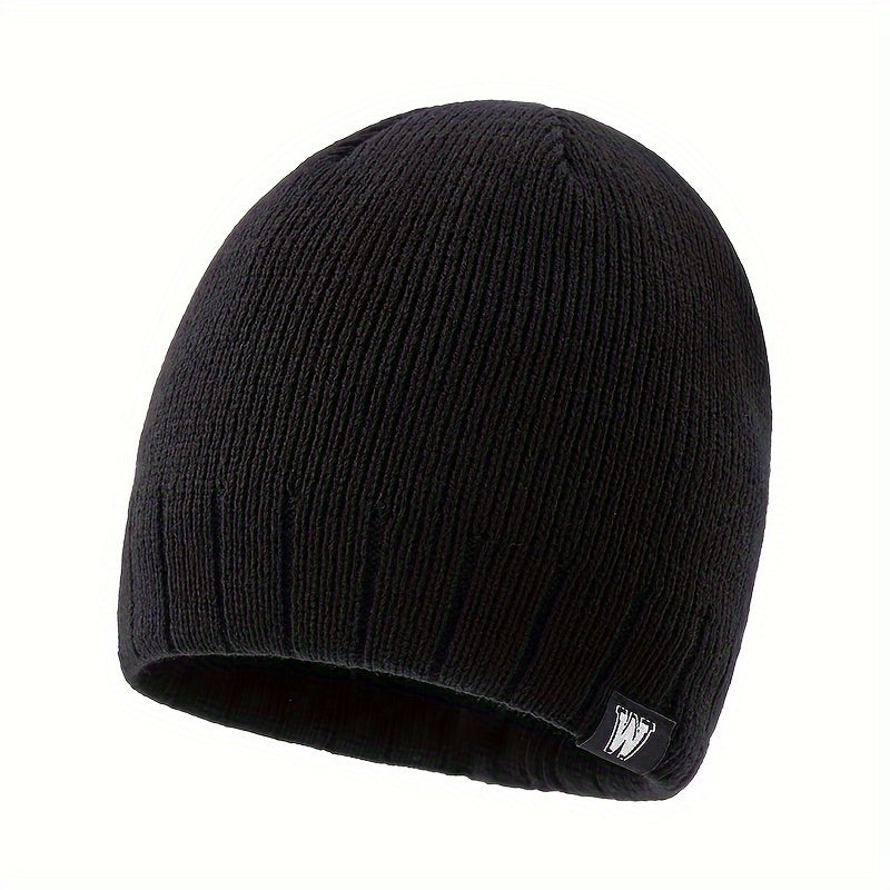 Knitted Hat Winter Warm Beanie Hat Outdoor Coldproof Pullover Hat