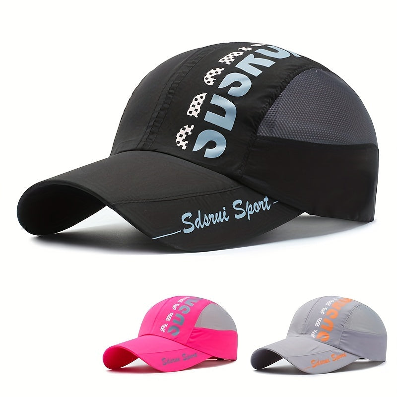 Quick Drying Mesh Baseball Cap Lightweight Adjustable Sun Hat