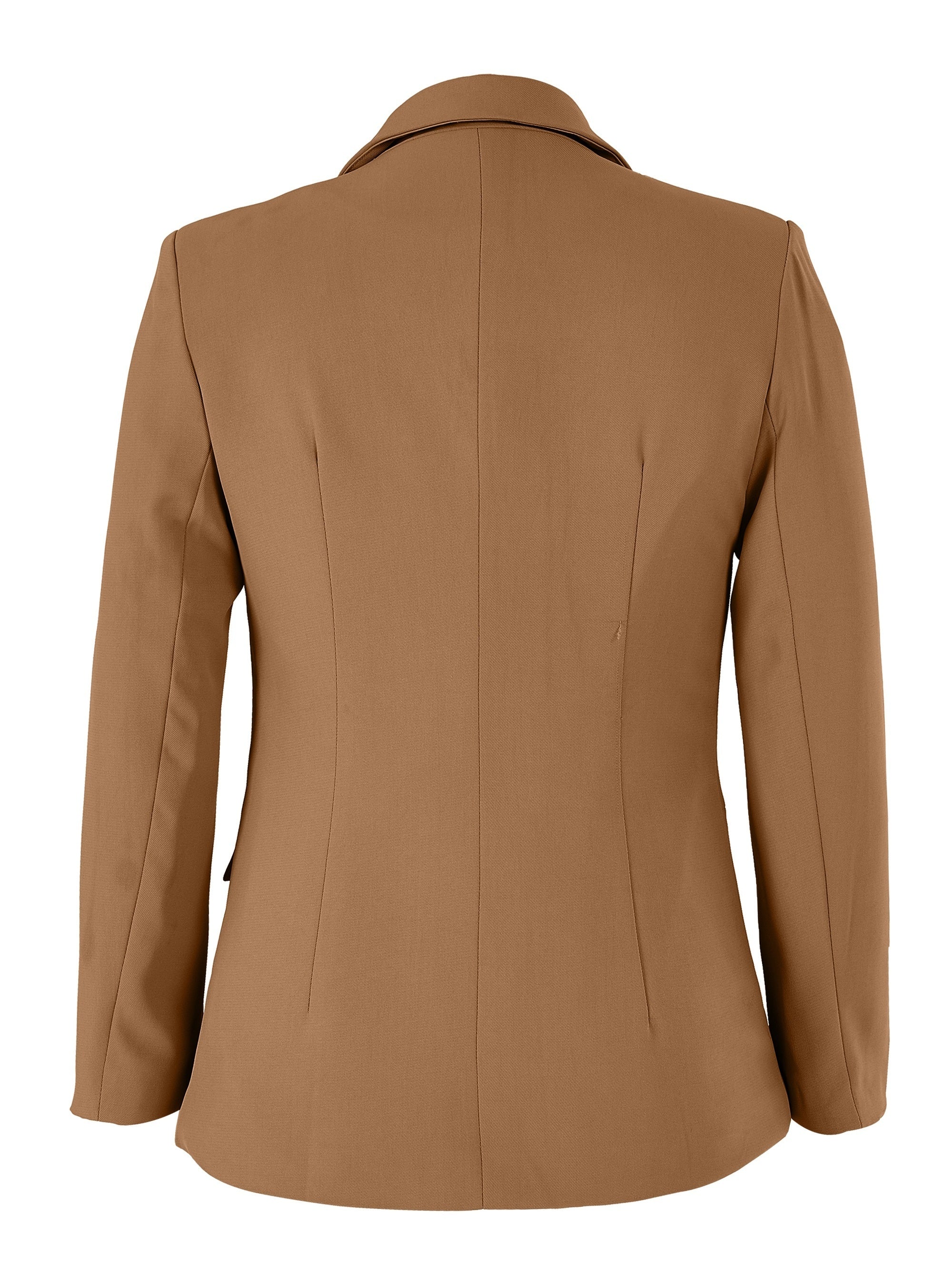 Women's Slim Fit Double Breasted Blazer Solid Button Coat