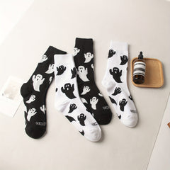 Ghost Print Comfy Socks Women's Stockings