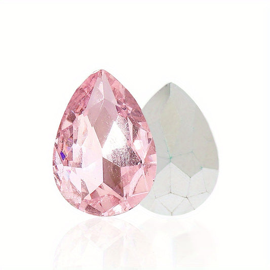 20pcs Glass Water Drop Drill Mobile Phone Sticker DIY Decoration Accessories