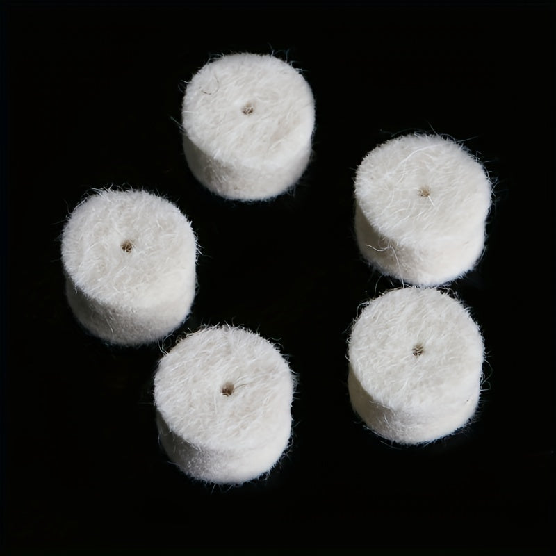 100pcs Wool Felt Buffing Pad 13mm with 2 Shank