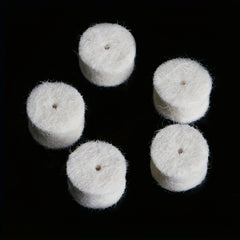 100pcs Wool Felt Buffing Pad 13mm with 2 Shank