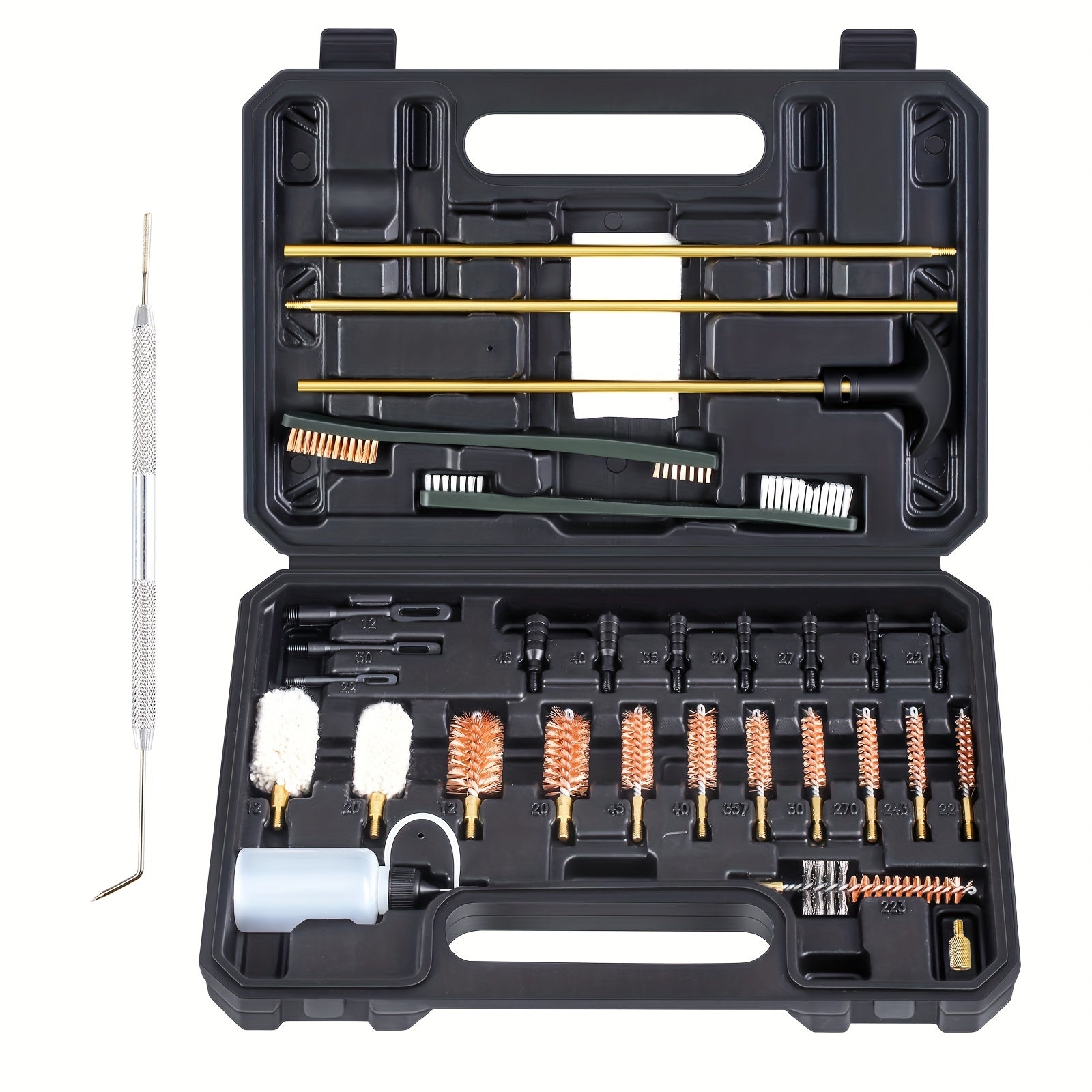 Universal Bore Cleaning Kit with Portable Case for Various Calibers