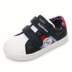 Boys Skate Shoes Hook Loop Fastener Comfy Anti Skid Breathable Platform Sneakers