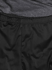Solid Long Sleeve Round Neck Top & Biker Shorts Set