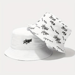 Embroidered Bucket Hat Men Outdoor Travel Vacation Beach Hat