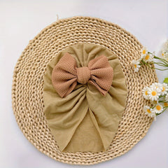 Baby Girls Twill Bubble Bownot Turban Hair Wrap Accessories