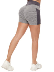 Honeycomb Hip Lifting Yoga Shorts With Pocket