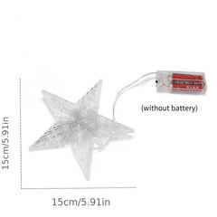 LED Five-pointed Star Christmas Tree Top Lights