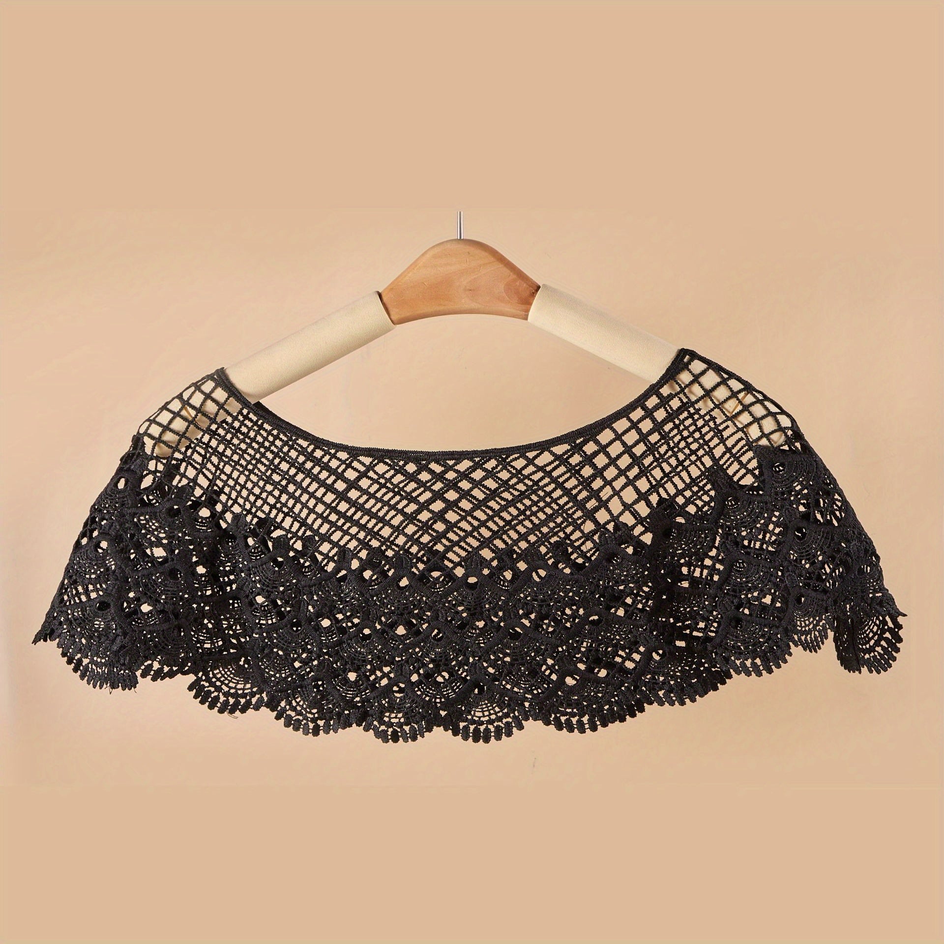 Lace Floral Hollow Shawl Women Solid Wrap Scarf