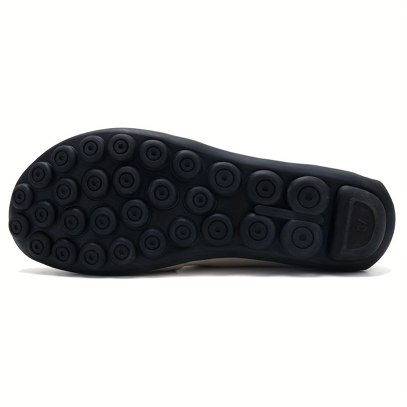 Women's Comfy Slip On Loafers with Buckle Strap