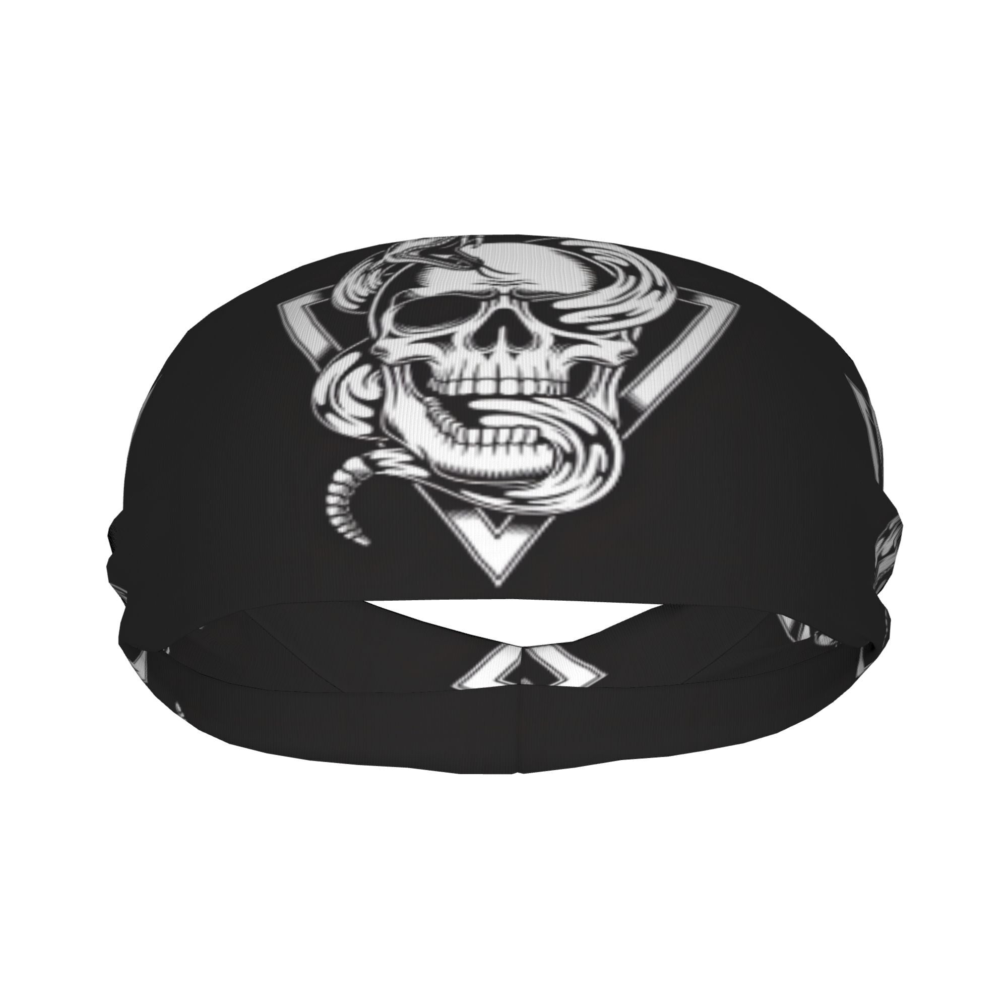 Skull & Snake Sports Headband Sweat Wicking Stretchy Unisex Polyester