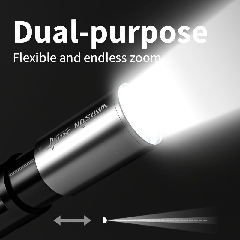 Portable LED Rechargeable Flashlight Camping Light Waterproof Torch