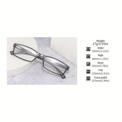 Clear Lens Glasses Jelly Frame Anti Light Reading Glasses
