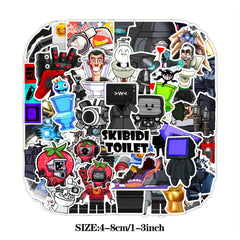 50pcs Toilet Man Stickers Waterproof Decorative Stickers