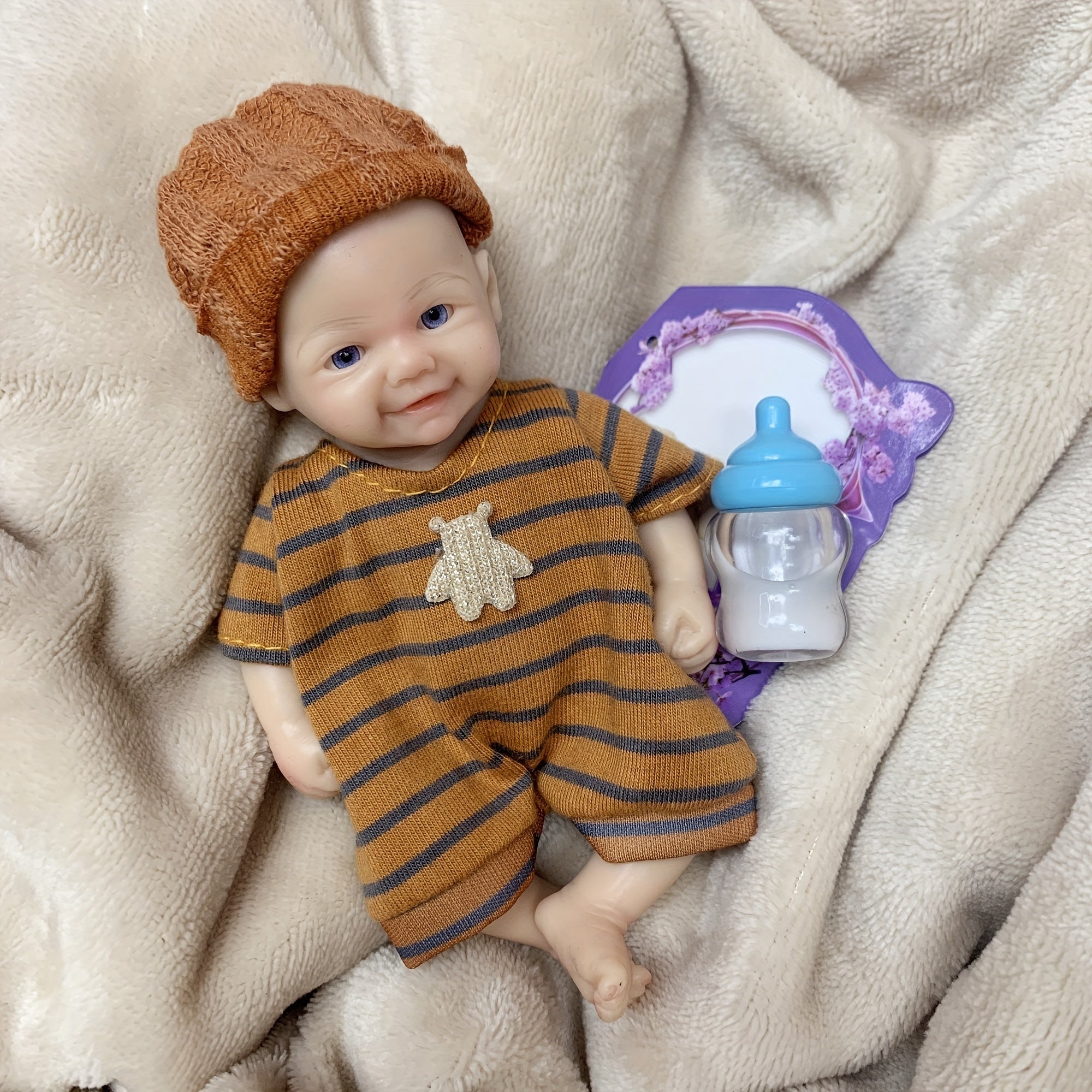 6 inch Silicone Reborn Baby Dolls Full Body Soft Solid Silicone Mixed