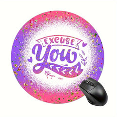 Round Mouse Pad with Non Slip Rubber Base Small Size 7.87 X 7.87 X 0.1inch