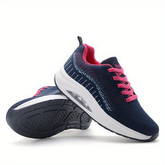 Women's Air Cushioned Running Shoes Mesh Breathable Outdoor Sports Shoes