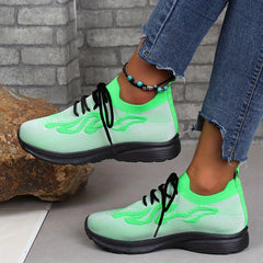 Women's Lace-up Platform Running Shoes, Lightweight Sneakers