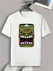 Monster Print Men's Graphic T shirt for Summer