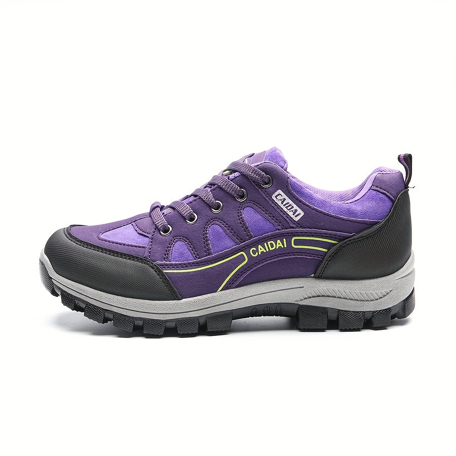 Women's Colorblock Platform Sneakers Low Non-slip Hiking Trainers