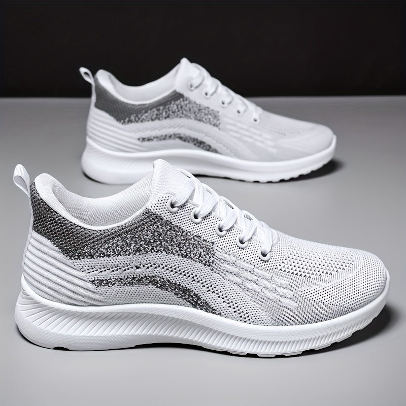 Thick Sole Mesh Running Shoes Lightweight Breathable Non Slip Casual Wear