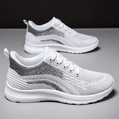 Thick Sole Mesh Running Shoes Lightweight Breathable Non Slip Casual Wear