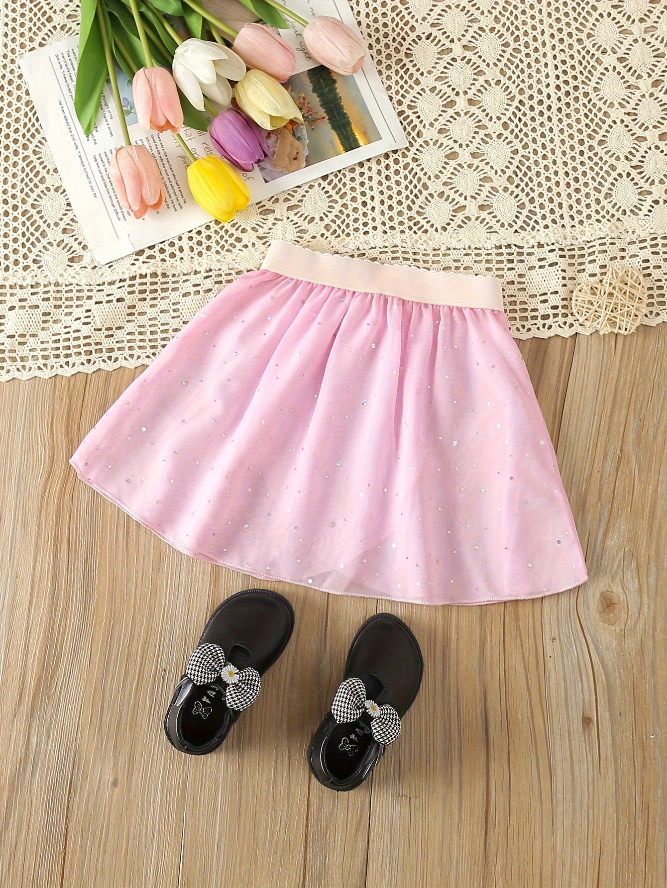 Sequin Ballet Skirt Girls Dance Performance