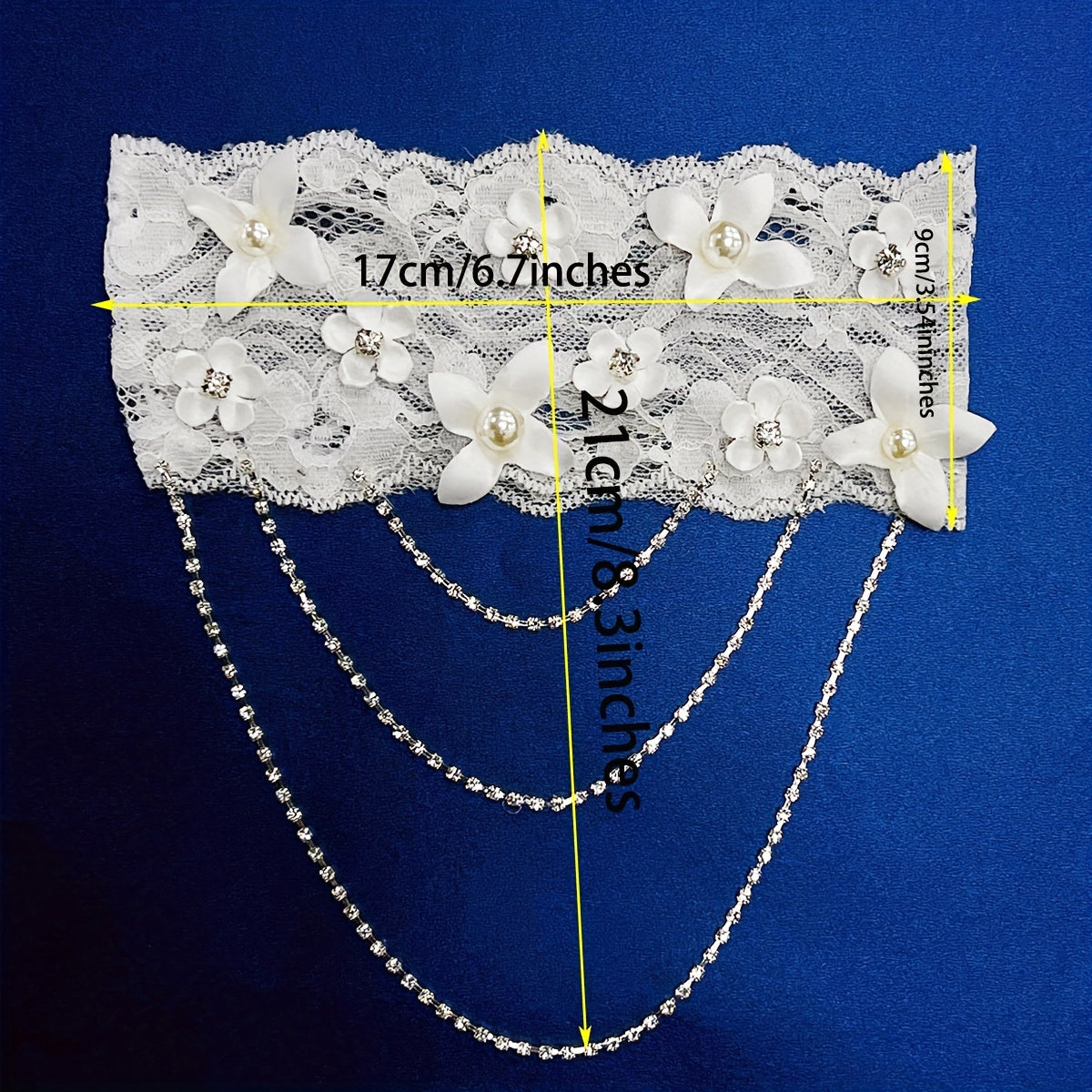 Lace Garter Belt Floral Pearl Legs Band Bridal Wedding Accessory