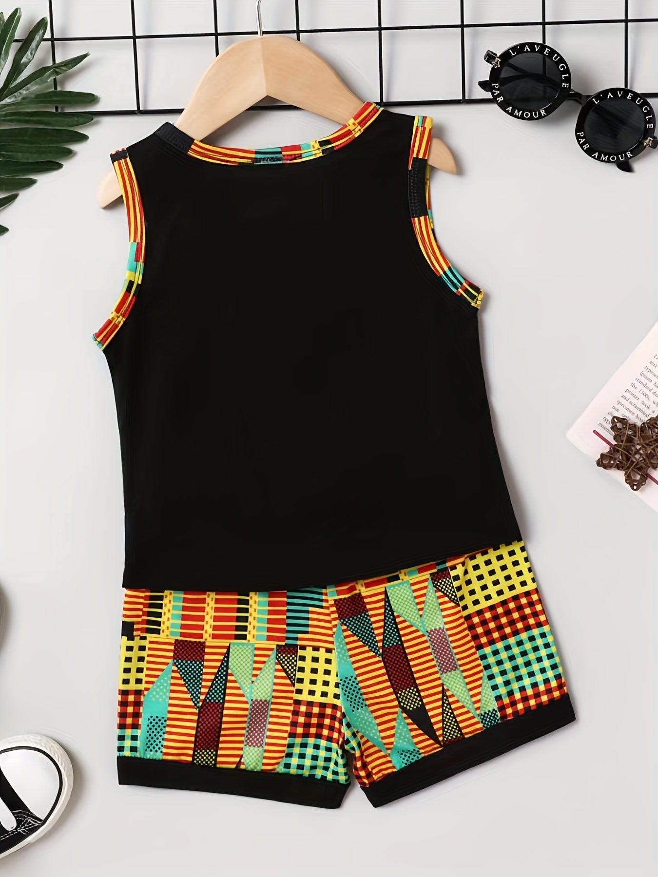 LITTLE MAN Boys Tank Tops&Shorts Set Crew Neck Fitness Vest&Short