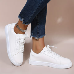 Women's Solid Skate Shoes Lightweight Sneaker For School