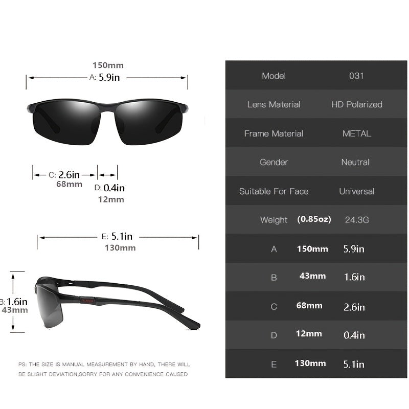 Men's Anti UV Polarized Lens Sunglasses
