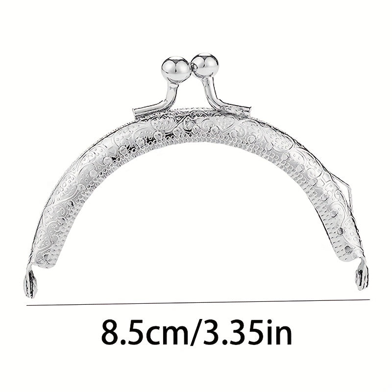 10pcs Silver Purse Making Supplies with Metal Frame Vintage Flower Purse Handle