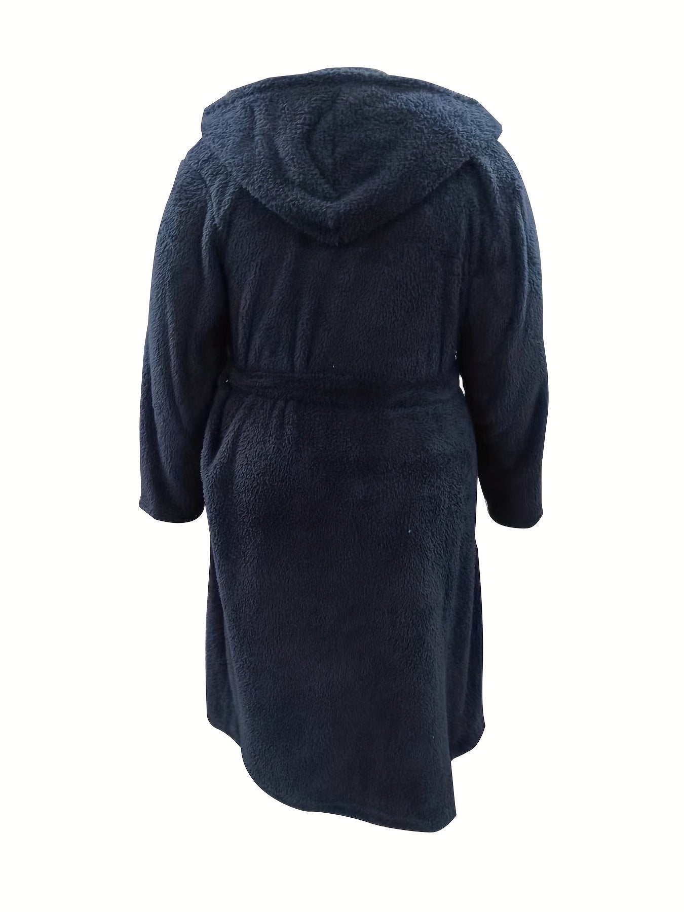 Women's Plus Hooded Fleece Nightgown Soft Flannel Robe