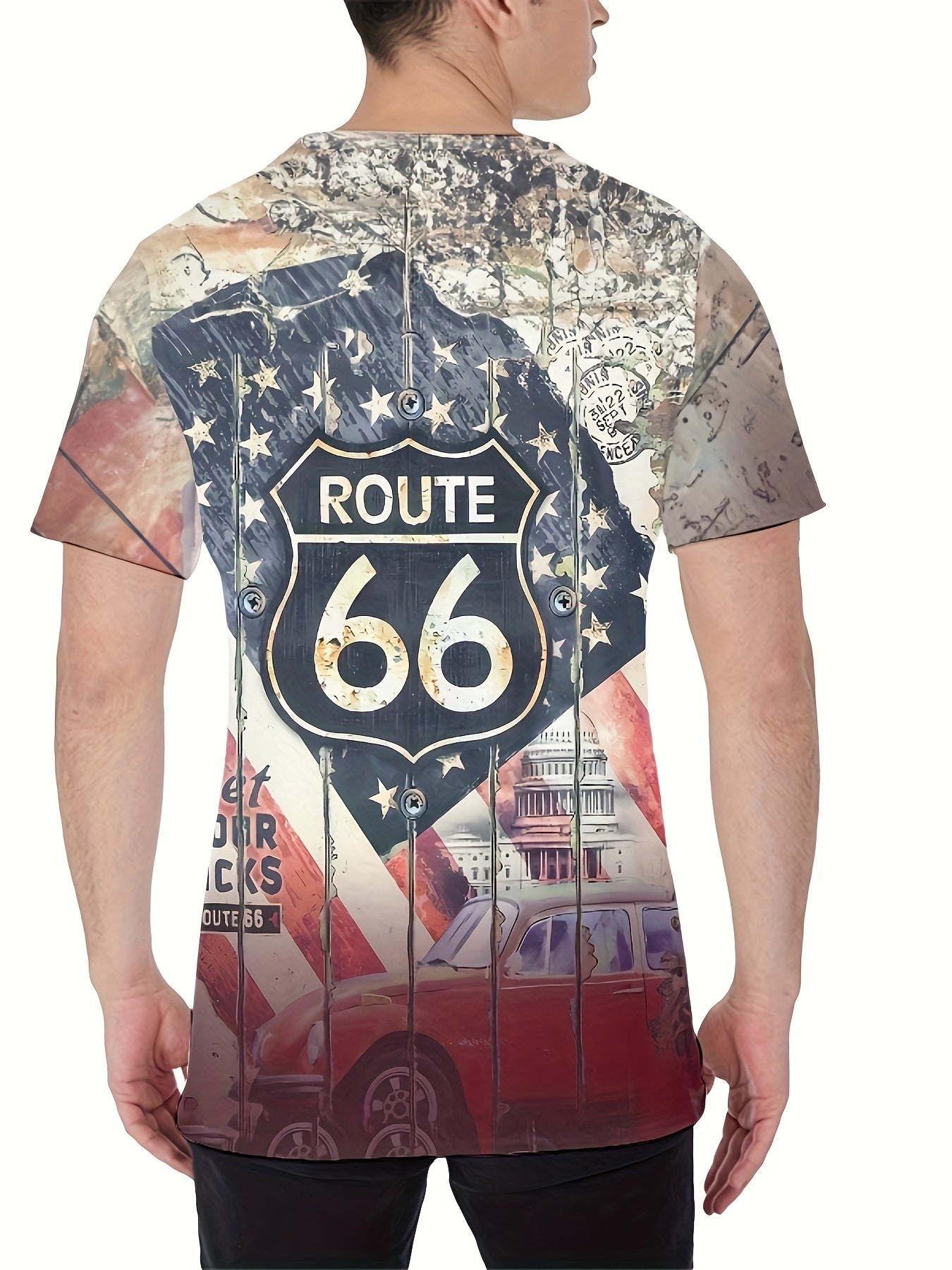 Men's Casual Street Style Stretch Tee Shirt For Summer