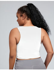 Quick Dry Sweat Absorbing Solid Yoga Sports Bra Women's Plus