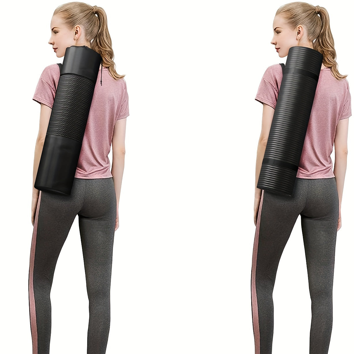 Thicken Yoga Mat w/ Carrying Bag & Strap Non Slip Fitness Mat 72x24x0.4in