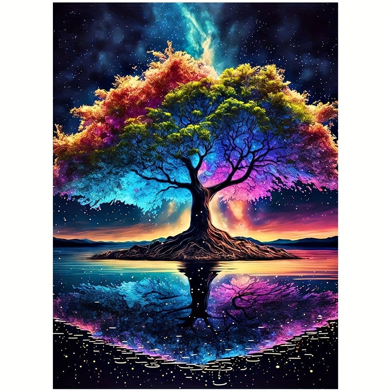 5D Diamond Painting Set Colorful Trees for Living Room Decor
