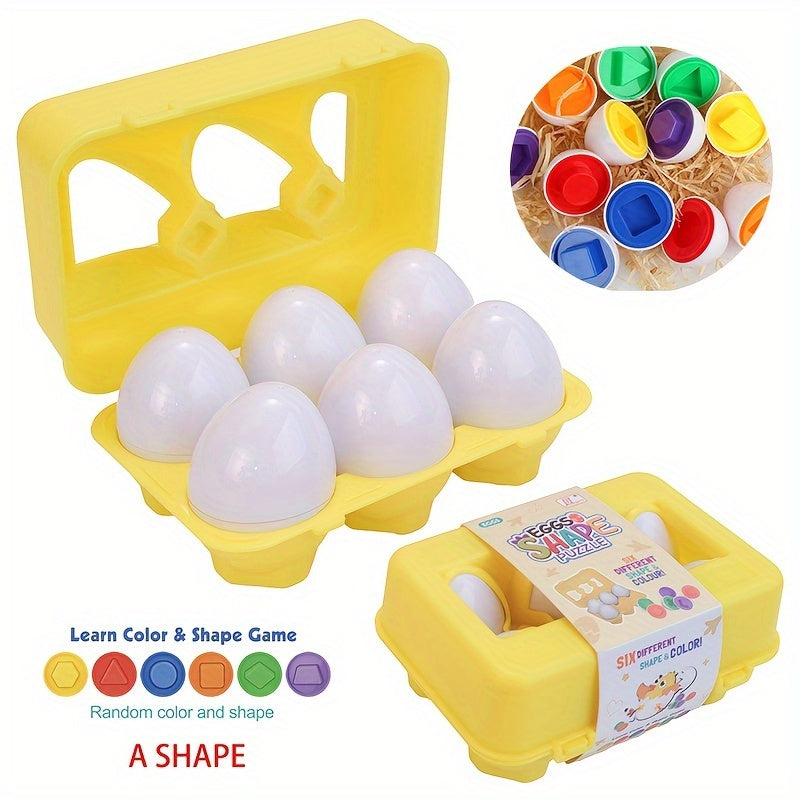 6 Pack Smart Egg Matching Game for Kids - Early Learning Toy