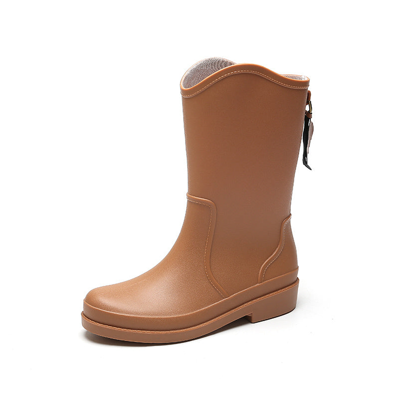 Women's Waterproof High Top Rain Boots Non Slip Rubber Boots