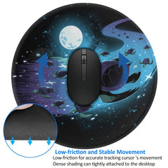 Turtle Family Round Mouse Pad 20x20cm for Game & Office Use