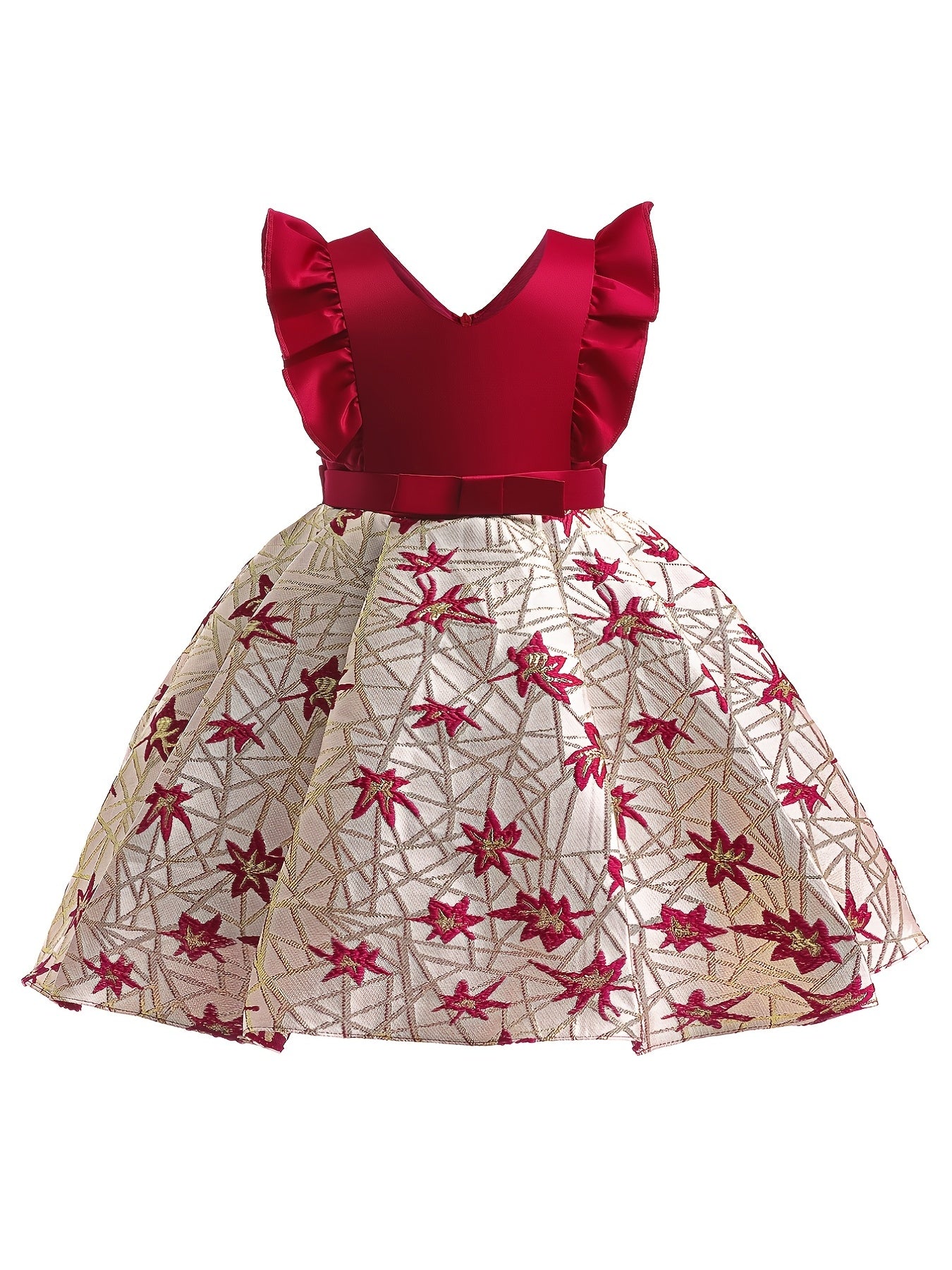 Girls Sleeveless Princess Dress Formal Dress for Christmas Evening Party