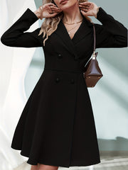 Double Breasted Trench Coat Solid Outerwear Women's Clothing