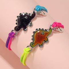 2pcs Cartoon Colorful BFF Elastic Bracelet Holiday Gift