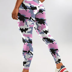 Camouflage Print Tummy Control Yoga Leggings