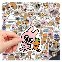 70pcs Cartoon Siamese Liphu Series Waterproof Graffiti Stickers