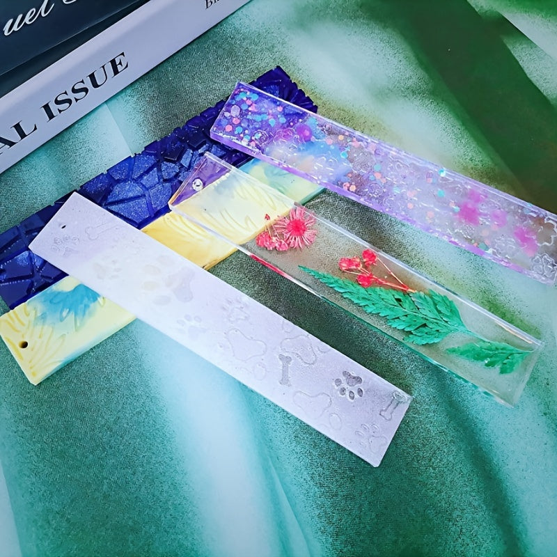 Epoxy Resin Silicone Mold Leaves Cat's Claw Heart Flower Bookmark