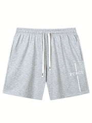 Men's Peace Letter Print Outdoor Shorts