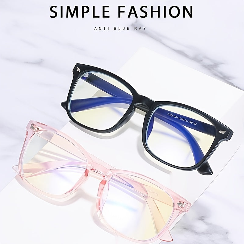 2pcs Round Light Blocking Glasses Spectacles Lens Unisex